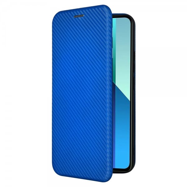 Xiaomi Redmi Note 13 4G Etui Karbonfibertekstur Blå