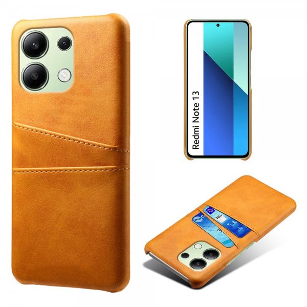 Xiaomi Redmi Note 13 4G Deksel med To Kortlommer Lysebrun