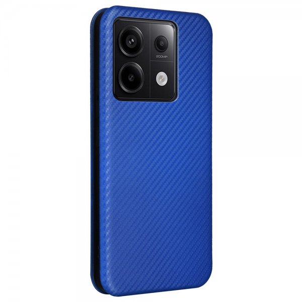 Xiaomi Redmi Note 13 5G Etui Karbonfibertekstur Blå
