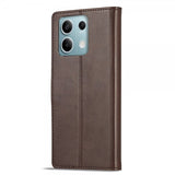 Lc.Imeeke Xiaomi Redmi Note 13 5G Etui med Kortlomme stativfunksjon Brun