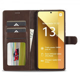 Lc.Imeeke Xiaomi Redmi Note 13 Pro 5G Etui med Kortlomme stativfunksjon Brun