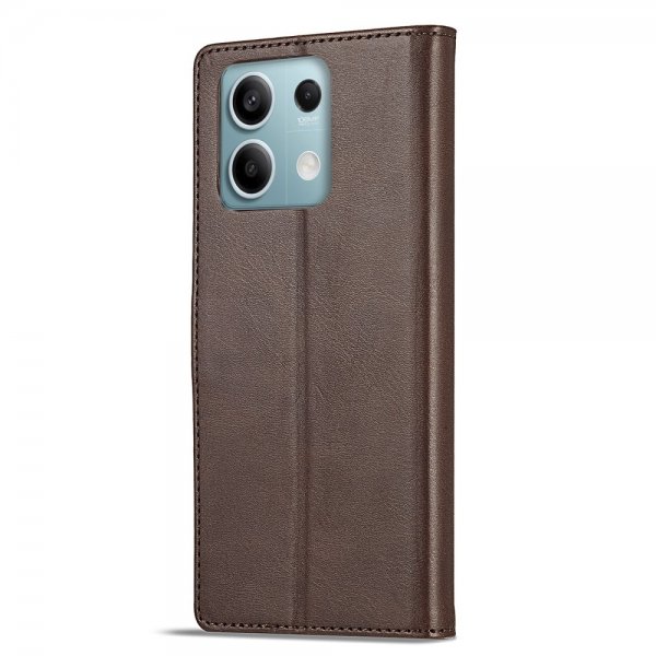 Lc.Imeeke Xiaomi Redmi Note 13 Pro 5G Etui med Kortlomme stativfunksjon Brun