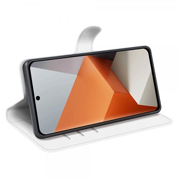 Xiaomi Redmi Note 13 Pro Plus 5G Etui Litchi Hvit