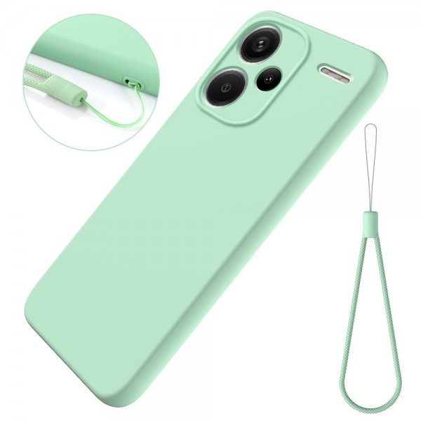 Xiaomi Redmi Note 13 Pro Plus 5G Deksel med Stropp Silikon Grønn