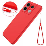 Xiaomi Redmi Note 13 Pro 5G Deksel med Stropp Silikon Rød