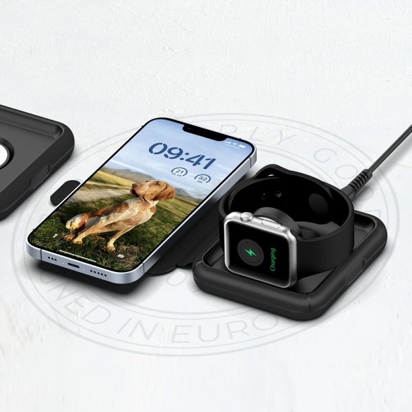 Xqisit Lader 2-in-1 Portable Wireless Charger MagSafe