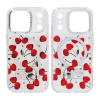 iPhone 17 Pro Deksel Mønster MagSafe Kirsebær