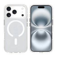 iPhone 17 Pro Deksel Støtsikker MagSafe Hvit