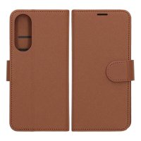 Samsung Galaxy S25 Edge Etui med Kortlomme stativfunksjon Brun