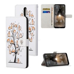 Nokia 2.4 Etui Motiv Glittrende Katter i Träd