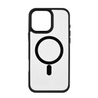 iPhone 16 Pro Max Deksel Bumper MagSeries Klar Svart