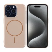 iPhone 15 Pro Deksel TPU MagSafe Glatt Gull