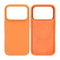 iPhone 17 Pro Deksel Silikon MagSafe Stativ Oransje