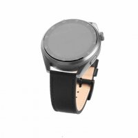 Samsung Galaxy Watch 22mm Armbånd Leather Strap Svart