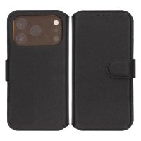 iPhone 17 Pro Etui Ekte Skinn Svart