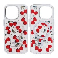 iPhone 16 Pro Max Deksel Mønster MagSafe Kirsebær