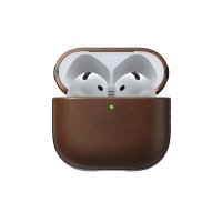 AirPods 4 Deksel Modern Leather Case Brun
