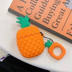 AirPods (1/2) Deksel Silikon 3D Ananas Oransje