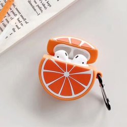 AirPods (1/2) Deksel Silikon 3D Rund Apelsin