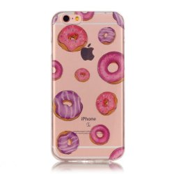 Apple iPhone 6/6s MobilDeksel TPU Klar Doughnuts