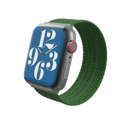 Apple Watch 42/44/45mm/Apple Watch Ultra Armbånd Braided Watch Band Large Forest Green