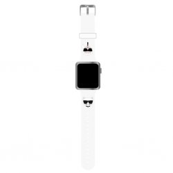 Apple Watch 42/44/45mm/Apple Watch Ultra Armbånd Karl & Choupette Hvit