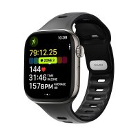 Apple Watch 44/45/46mm Armbånd Tempo Band Svart