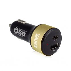GoPower Mobillader til bil med USB och USB-C uttag