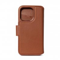 iPhone 15 Etui Leather Detachable Wallet Tan