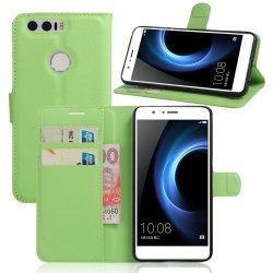Huawei Honor 8 Mobilplånbok Litchi PU-skinn Grønn