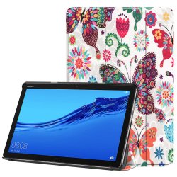 Huawei MediaPad M5 Lite 10 Etui Motiv Färgglada Fjärilar