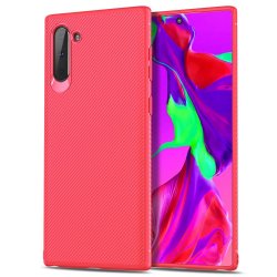 Samsung Galaxy Note 10 Deksel TPU Vevtekstur Rød