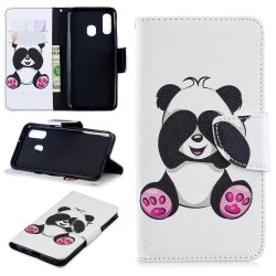 Samsung Galaxy A40 Plånboksetui PU-skinn Motiv Söt Panda