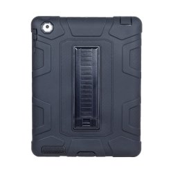 iPad (2/3/4) Deksel Stativfunksjon TPU Hardplast Svart