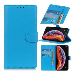 Samsung Galaxy A10 Plånboksetui Litchi Kortlomme Blå