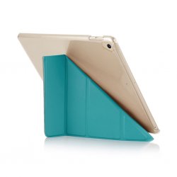 iPad 9.7 2017/2018 Origami Veske Klar Blå