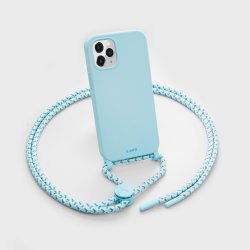 iPhone 12 iPhone 12 Pro Deksel HUEX PASTELS Necklace Baby Blue