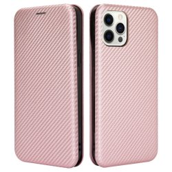 iPhone 13 Pro Etui Karbonfibertekstur Rosegull