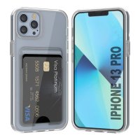 iPhone 13 Pro Deksel Kortholder Transparent