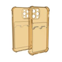 iPhone 13 Pro Deksel Kortholder Støtsikker Gul