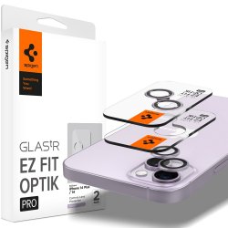 iPhone 14/iPhone 14 Plus Linsebeskyttelse GLAS.tR EZ Fit Optik Pro Lilla 2-pakning