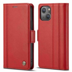 iPhone 14 Plus Etui med Kortlomme Rød