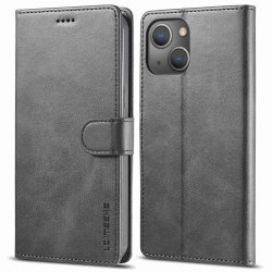 iPhone 14 Plus Etui med Kortlomme stativfunksjon Grå