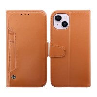 iPhone 14 Plus Etui Utbrettbar Kortlomme Brun