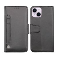 iPhone 14 Plus Etui Utbrettbar Kortlomme Svart