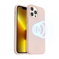 iPhone 14 Pro Max Deksel Silikon MagSafe Sandrosa