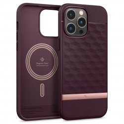 iPhone 14 Pro Max Deksel Parallax Mag Burgundy Bean