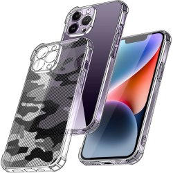 iPhone 14 Pro Deksel Kamuflasje Svart