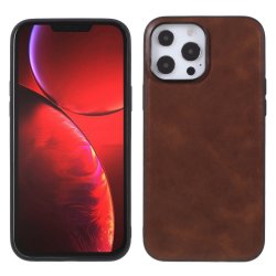 iPhone 14 Pro Deksel Skinntekstur Brun