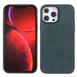 iPhone 14 Pro Deksel Skinntekstur Grønn